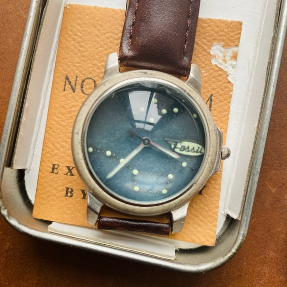 RARE 1995 FOSSIL GALAXY WATCH BW-6776 - Picture 5 of 9